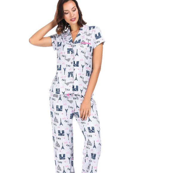 Other - BRAND NEW Short Sleeve Notch PJ Set